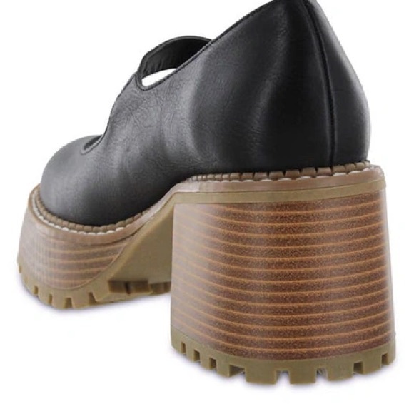 MIA NATANIA LUG SOLE MARY JANE SHOES BLACK NWOT SZ 8.5 - Picture 12 of 16